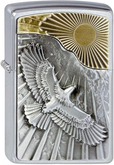 Zippo Eagle Sun Winddicht Feuerzeug Flamme in Gold Farbe