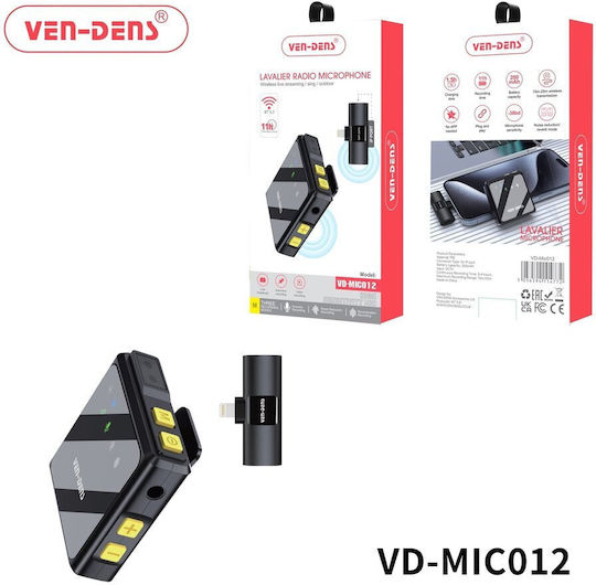 Ven-Dens VD-MIC012 Wireless Microfon Πέτου, Clip On pentru Vocale