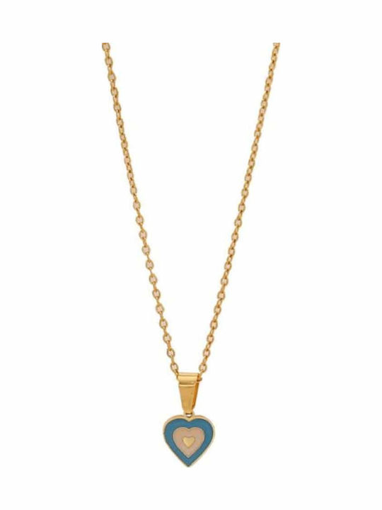 Callajewels Steel Chain Kids Necklaces Heart C13199-ASG67089