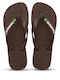 Brasil Logo Men's Flip Flops Brown