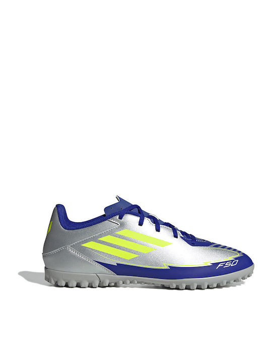 adidas F50 Club Messi Ποδοσφαιρικά Παπούτσια με Σχάρα TF Ασημί