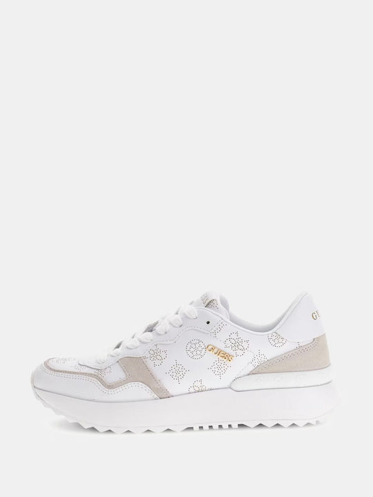 Guess Vinsa3 Γυναικεία Sneakers Whi