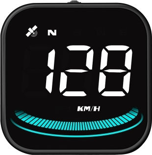 Car Dashboard Head Up Display, Speedometer and Compass Digital Instrument