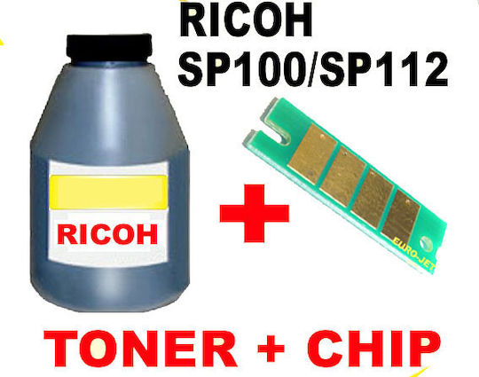 Compatible Toner Bottles + Chip Ricoh Sp100 Sp112 407166 Risp100bot