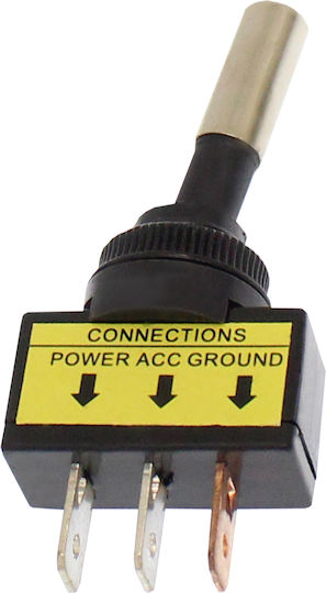 Διακόπτης Αεροπορικού Τύπου On Off 3 Pins 12v 20α Κόκκινο Led Maxeed