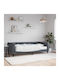 Single Sofa Bed Upholstered with Dark Gray Velvet with Slats & Mattress 90x190cm