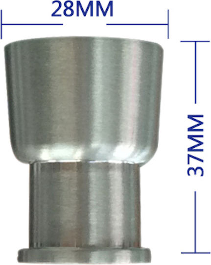 Maxeed Verlängerungsadapter für Schalthebelmanschette Edelstahl 28*37mm Silber 21748