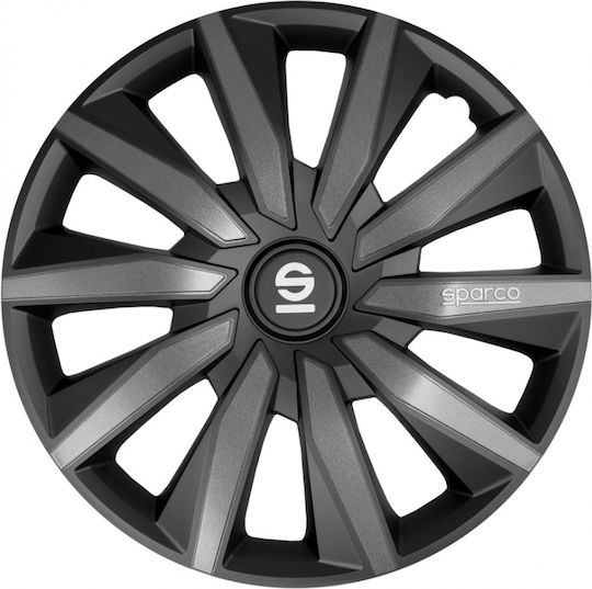 Sparco Set Capace De Roți Auto 4 Bucăți 16 Negru