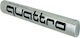 Quattro Chrom-Autoplakette Audi Heck 68mm x 10mm