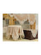 Liolios Home Tablecloth Silk Julia White 128x128cm