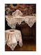 Liolios Home Față de masă Din Mătase Set 3buc Beige-beige