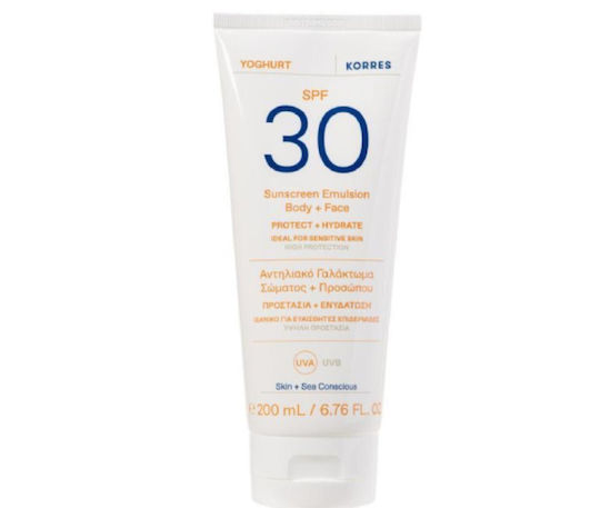 Korres Yoghurt Wasserdichtes Sonnencreme Gesicht & Körper SPF30 200ml