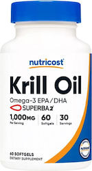 Nutricost Krill Oil Complex 1000mg 60 softgels Nutricost Krill Oil Complex 1000mg 60 softgels