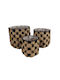InTheBox Set of Decorative Baskets Straw Black 34x34x31cm 3pcs
