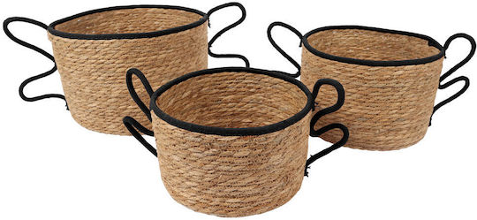 InTheBox Set dekorative Körbe Schwarz 35x35x23cm 3Stück