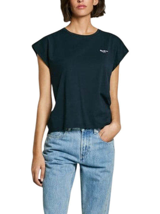 Pepe Jeans Logo Women's Blouse Cotton Short Sle...