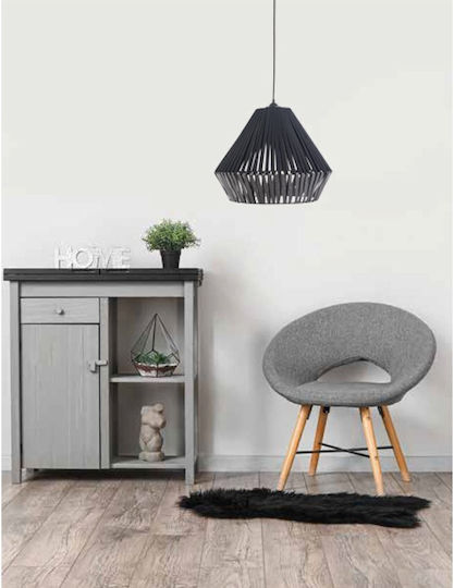 ArkoLight Pendant Light Black with Socket E27 40cm