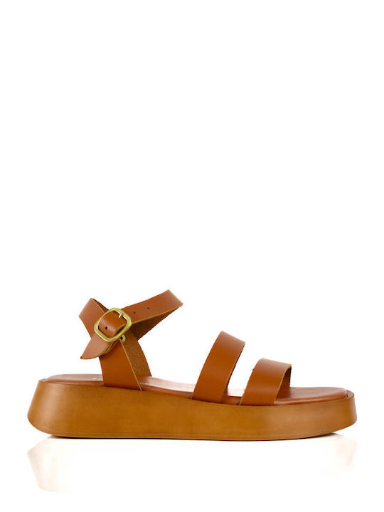 Tan Flatforms Double Straps