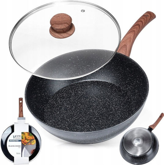 Vilde Tigaie Cu capac din Aluminiu cu Strat de Piatră 28cm