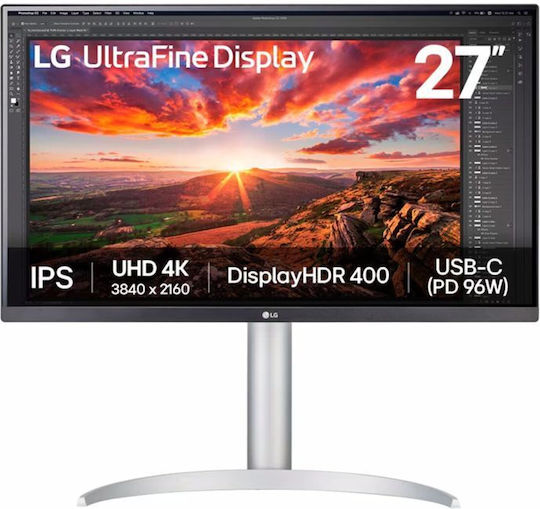 LG 27UP850K-W IPS HDR Monitor 27" 4K 3840x2160 με Χρόνο Απόκρισης 4ms GTG Λευκό