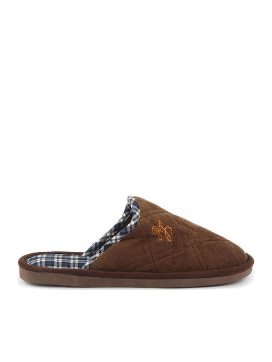 Fshoes Men's Slipper Brown