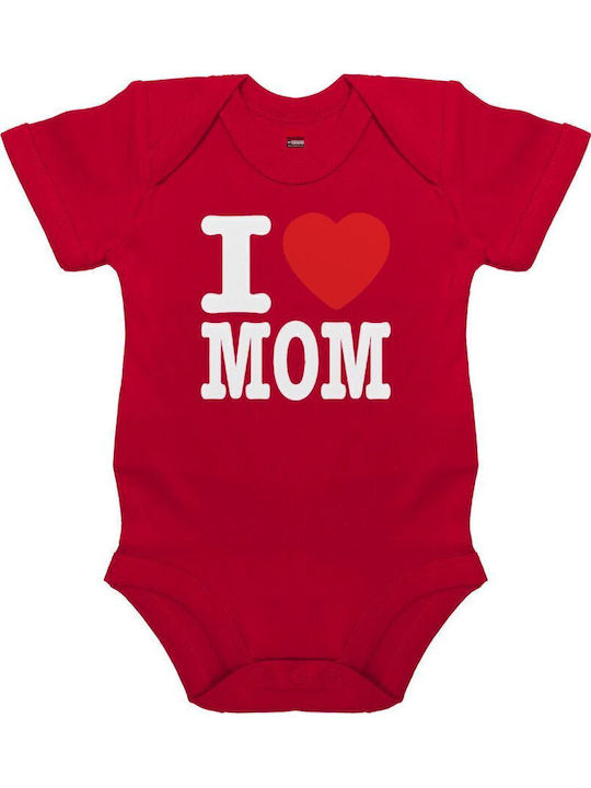 Koupakoupa I Love Mom Short-Sleeved Red