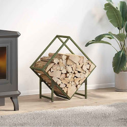 vidaXL Inox Рафт Съхранение на Дърва 60x25x60см Зелен vidaXL Inox Рафт Съхранение на Дърва 60x25x60см Зелен