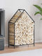 vidaXL Inox Regal Holzlagerung 60x25x90cm