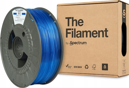 Spectrum PETG 3D Drucker Filament 1.75mm Transparentes Blau 1kg 1 Stück (Spule)