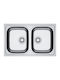 Franke Spark 1010712816 Drop-In Spüle Inox B80xT50cm Silber