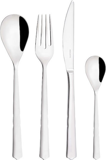 Casa Bugatti Set de Tacâmuri Inoxidabil Argintiu 24buc