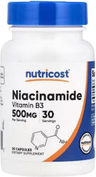 Nutricost Niacinamide (Vitamin B3) Βιταμίνη 500mg 30 κάψουλες Nutricost Niacinamide (Vitamin B3) Βιταμίνη 500mg 30 κάψουλες