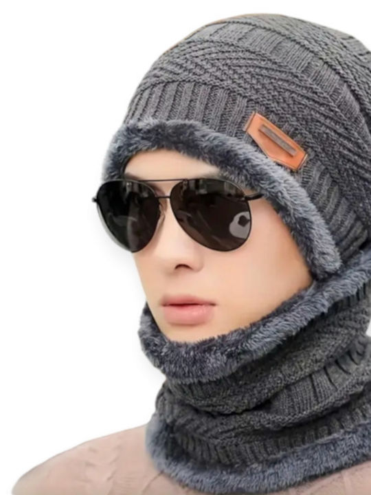 Beanie Unisex Căciulă Tricotat în culoarea Gri