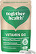 Together Health Vitamin D-3 Витамин за Здравето на костите 1000иу Natural 30 капси