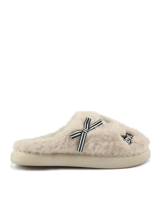 Fshoes Fshoes Χειμερινές Γυναικείες Παντόφλες Μπεζ