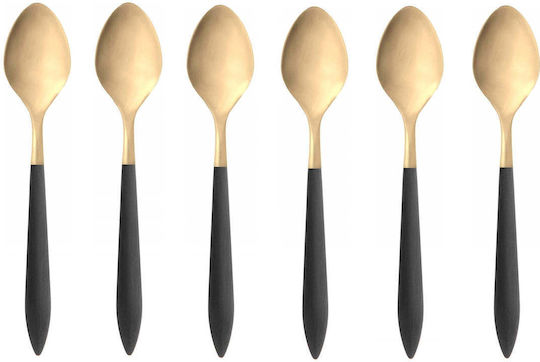 Casa Bugatti Löffel Dessert / Eiscreme Rostfreier Stahl Gold 6 Stück
