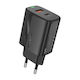 Foneng Зарядно без кабел с USB-A порт и USB-C порт 20W Power Delivery Черен (EU66)