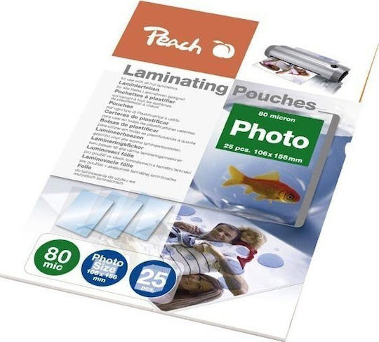 Peach Laminating Sheets 80 microns 25pcs