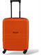 Rain Cabin Hard Orange Suitcase With 4 Wheels Height 55cm