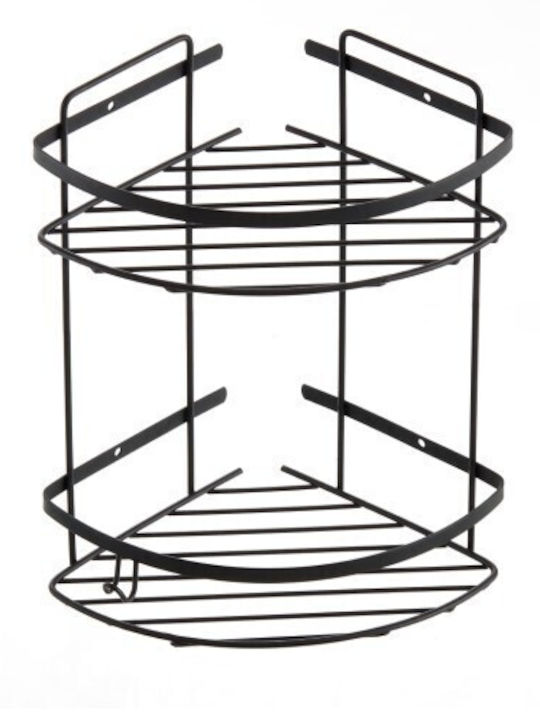 Tema Colțar Montat pe perete Raft Baie Inox 18x18x31cm Argintie
