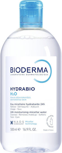 Bioderma Hydrabio Η2Ο Micellar water ενυδατικό νερό καθαρισμού και ντεμακιγιάζ για αφυδατωμένο δέρμα