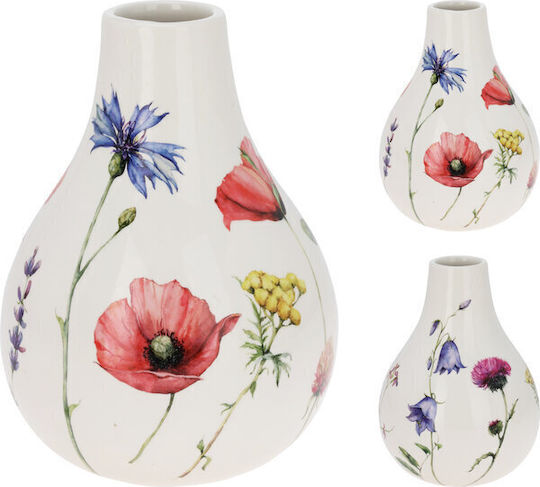Βαζο Πορσελαλινο Flowers 15.3x22.5cm 2 Σχεδια