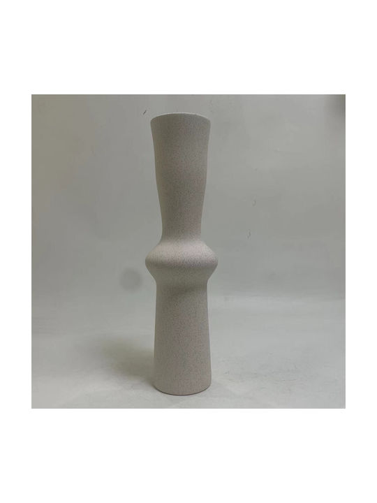 Homemarkt Tabletop Ceramic Decorative Scepter Hm4637.01 Crystal Off-White Φ14x50cm