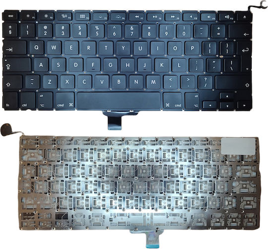 Tastatură Laptop Apple Macbook Pro 13" A1278 Md102ll/a Md313ll/a Md314ll/a Mb466 Mb467 Mb990 Mb991 Mc371 Mc374 Mc375 Mc700 Mc723 Mc724 Md101 Md102 Md313 Md314 Versiunea UK Tastatură Neagră Cod 40170uk