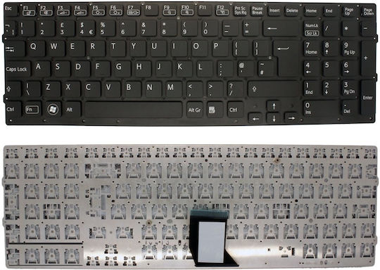 Laptop Keyboard Sony Vaio Vpccb Vpc-cb 148954411 148954611 148954821 148954831 148954861 148954911 148954921 148954931 148954941 148954951 148954961 148955161 148955211 148955221 UK Keyboard No Frame Code 40156uknoframe