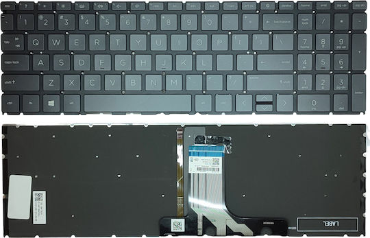 Laptop Keyboard HP Pavilion 15-eh 15z-eh 15-eh0000 15-eh1000 Series Silver Backlit M46255-a41 Hpm19n8 6037b0214815 OEM Code 40725usbl