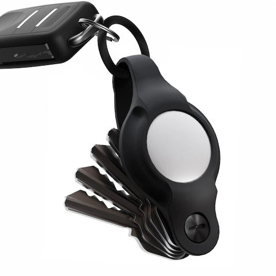 Keysmart Air Flex Keychain Case Silicone for AirTag in Black color