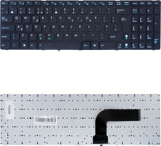 Πληκτρολόγιο Laptop Asus X52 X52by X52de X52dr X52dy X52f X52j X52jb X52jc X52je X52jk X52jr X52jt X52ju X52jv X52n X52sg X53 X53e X53s X53sk X53sm X53sv X54 X54c X54h X54hr X54hy X54l X54ly X54xi Uk Version Black Keyboard Κωδ.40002uk