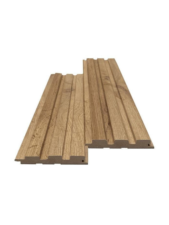 MDF Platte 3D Lamellen 508090 Beat St 16 119 2750mm Pecan Newplan