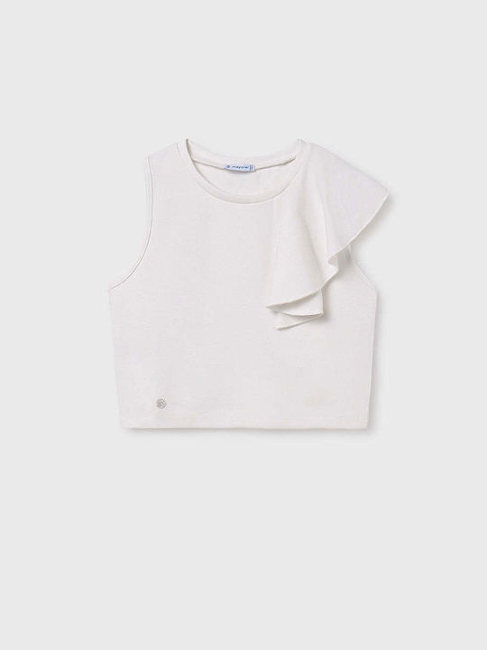 Mayoral Kids' Shirt Sleeveless Ecru